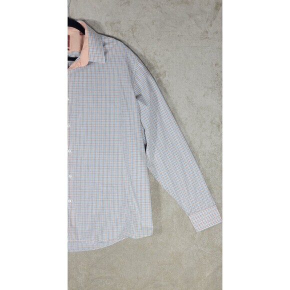 Penguin Mens Casual Shirt Slim Fit Long Sleeve Multicolor Plaid Size 18 36/37 - Picture 4 of 8